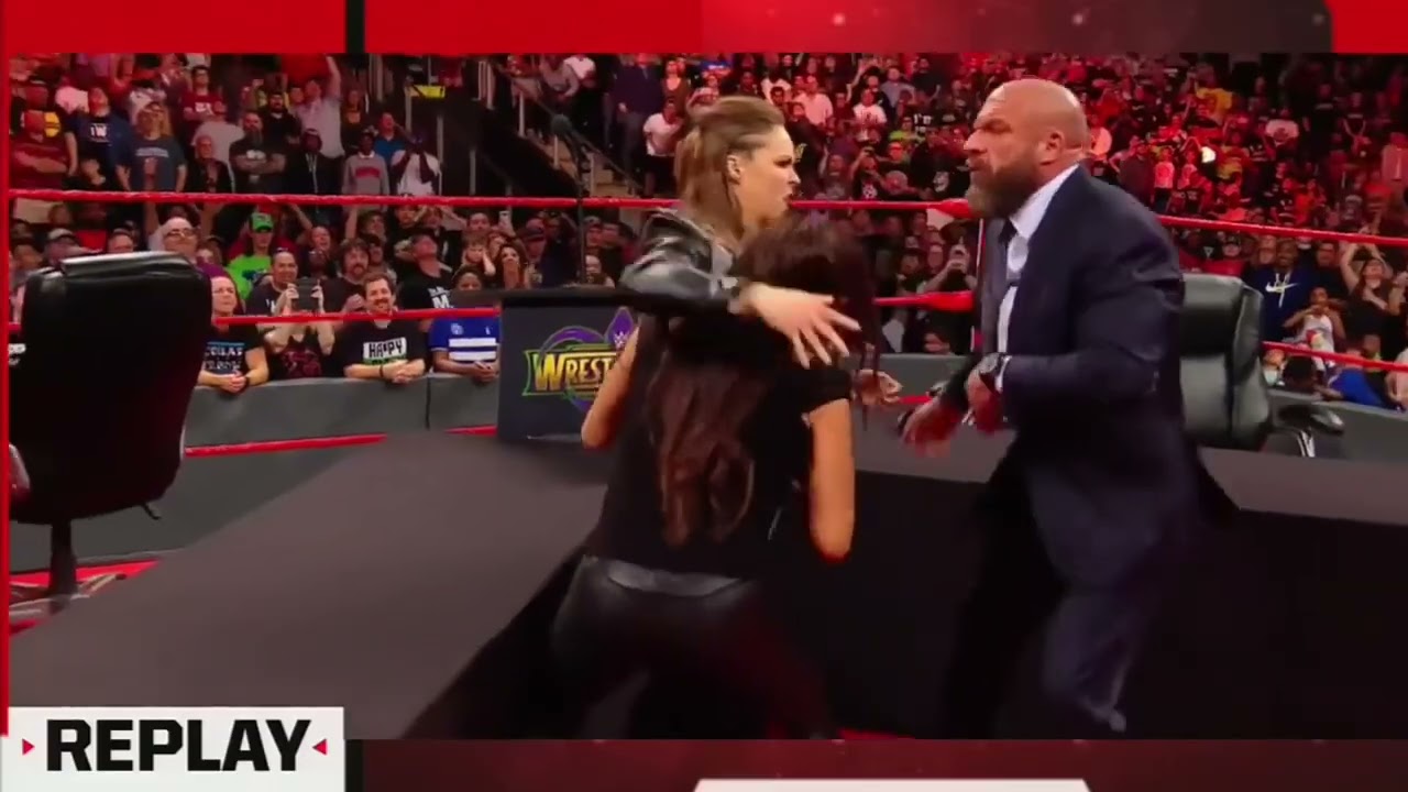 Stephanie McMahon Ragdolling, Manhandling & Dominating Ronda Rousey 