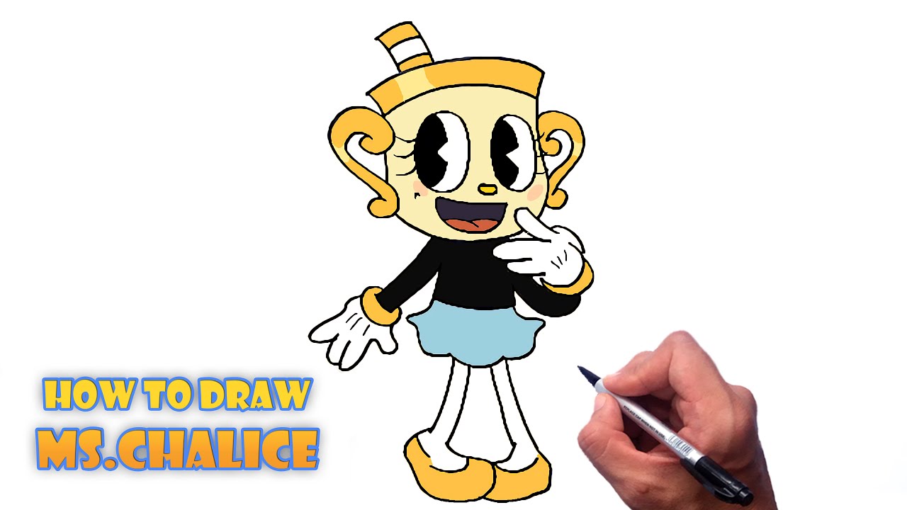 How to Draw Ms Chalice | Cuphead Show Game Character