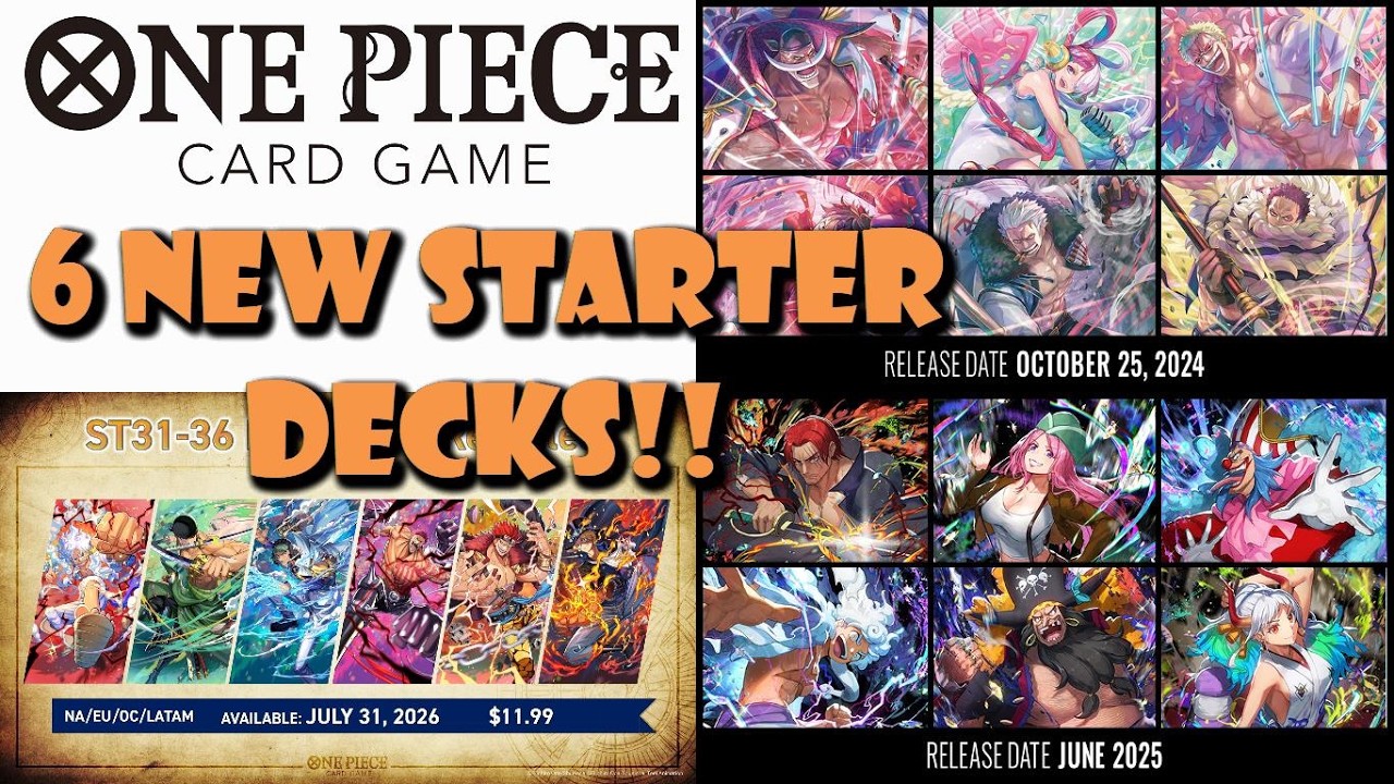 Анонсировано ШЕСТЬ новых стартовых колод One Piece TCG! Мощные лидеры OP-13 &mdash; OP-17! (Новости One...