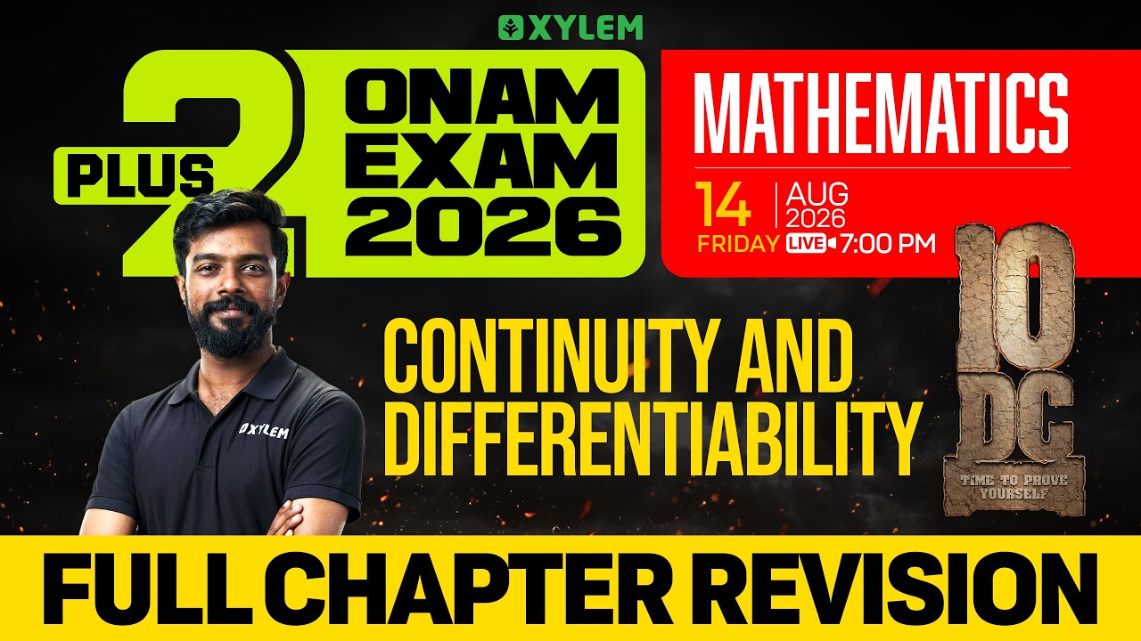 Plus Two Onam Exam Maths | Continuity And Differentiability - Full Chapter Revision | Xylem Plus Two
