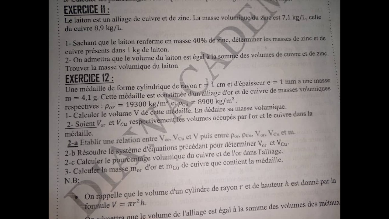 Poids ET Masse EN SECONDE  S