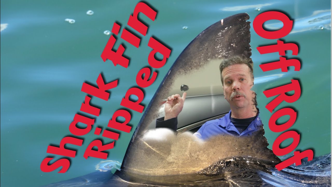 Shark fin rooftop antenna paintless repair