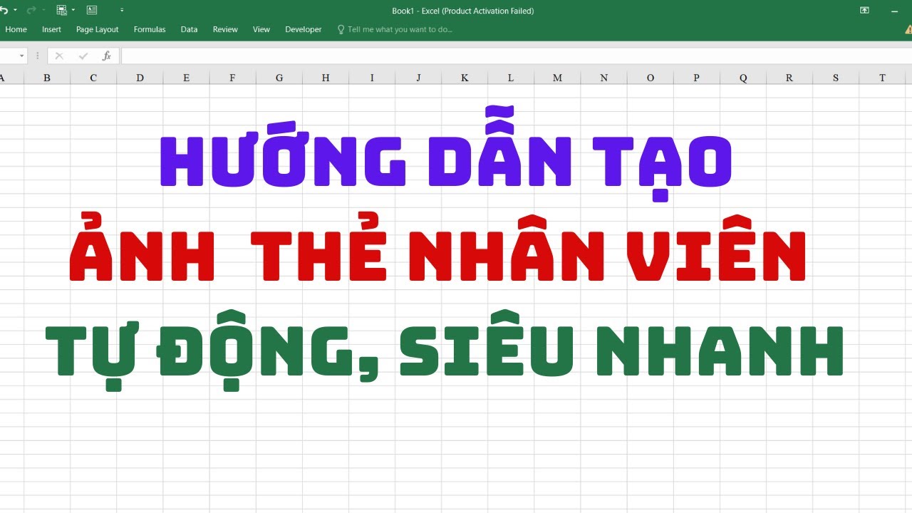 Hướng dẫn tạo thẻ nhân viên tự động siêu nhanh trong Excel