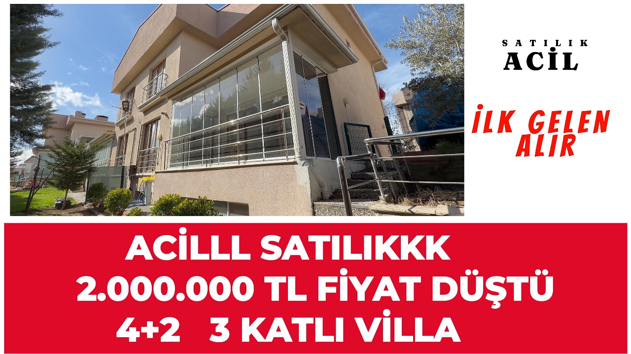 ACİL SATILIK VİLLA ÇOK ÇOK KELEPİR
