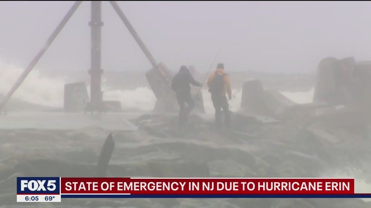 State of emergency in NJ due to Hurricane Erin