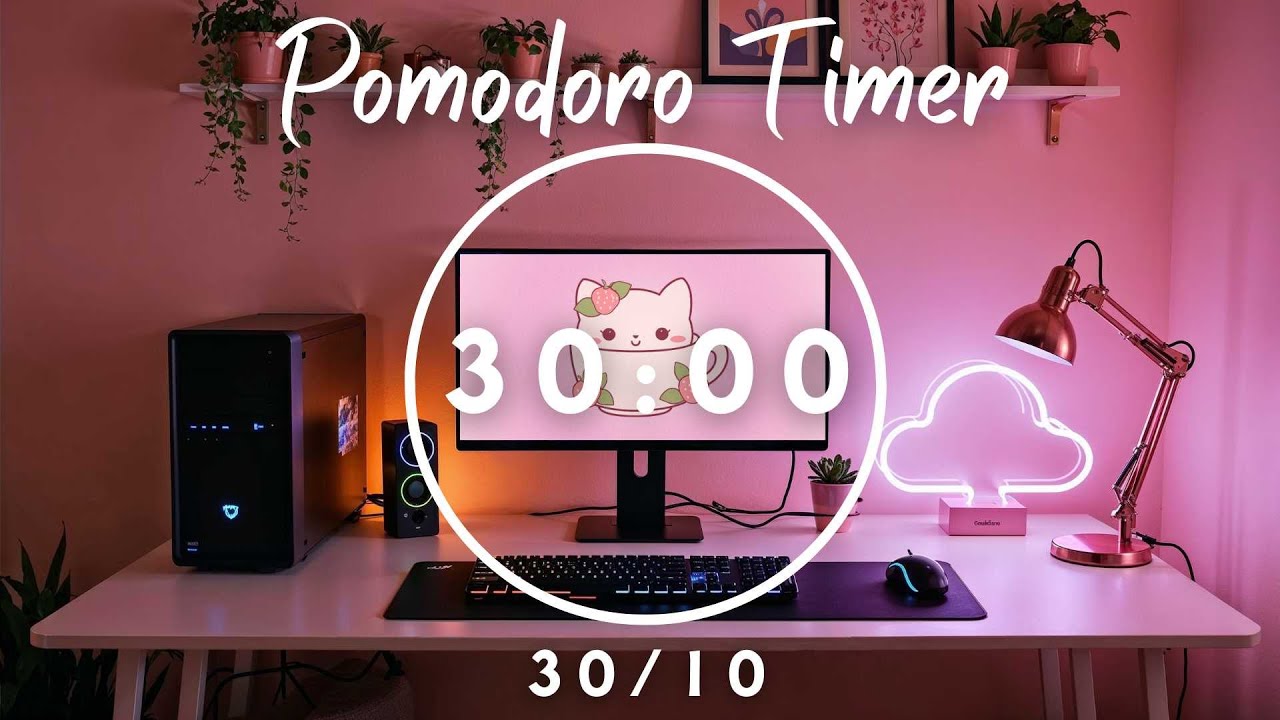30/10 Pomodoro Timer | Cloudy and Rainy Day | Focus on Studying and Working| Pomodoro Station