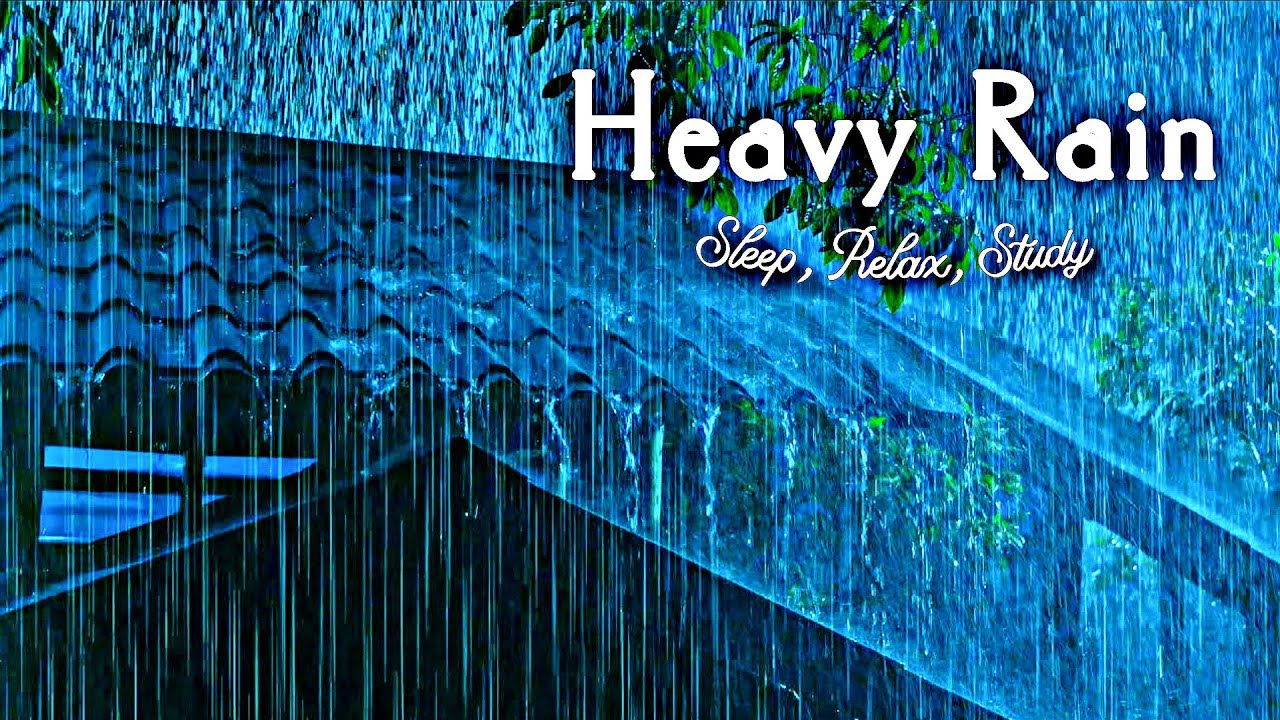 Heavy Rain Sliding Off the Roof 🌧️ | Calm Rain Aura for Deep Sleep
