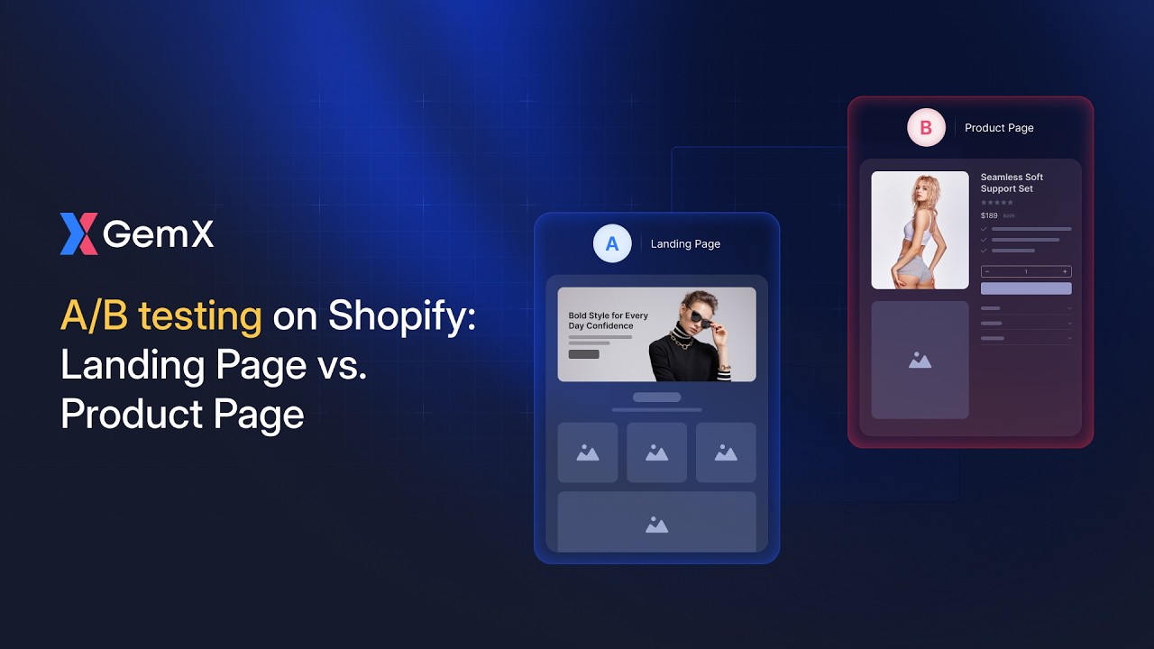A/B-тестирование на Shopify: целевая страница против страницы товара | GemX
