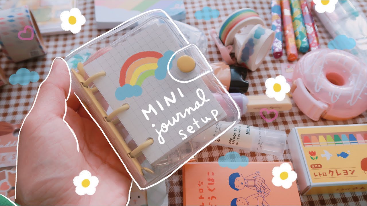Decorate With Me | Mini 3 Ring Binder Journal Setup 💚 | Rainbowholic