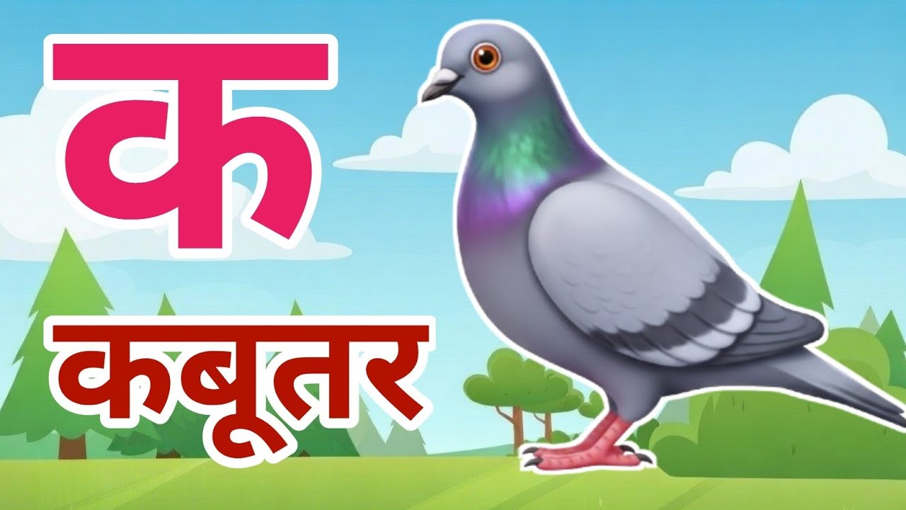 क से कबूतर, अ से अनार a se anaar k se kabutar I Hindi varnmala I ABCD क से कबूतर अ से अनार, for kids