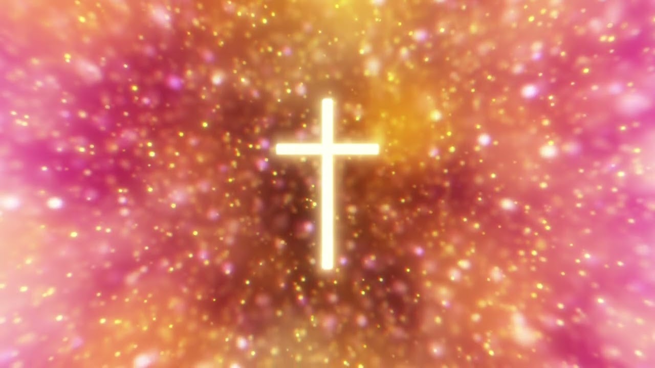 Shining Golden Cross & Resurrection Dawn Colors | 1 Hour 4K Easter Worship Background Loop