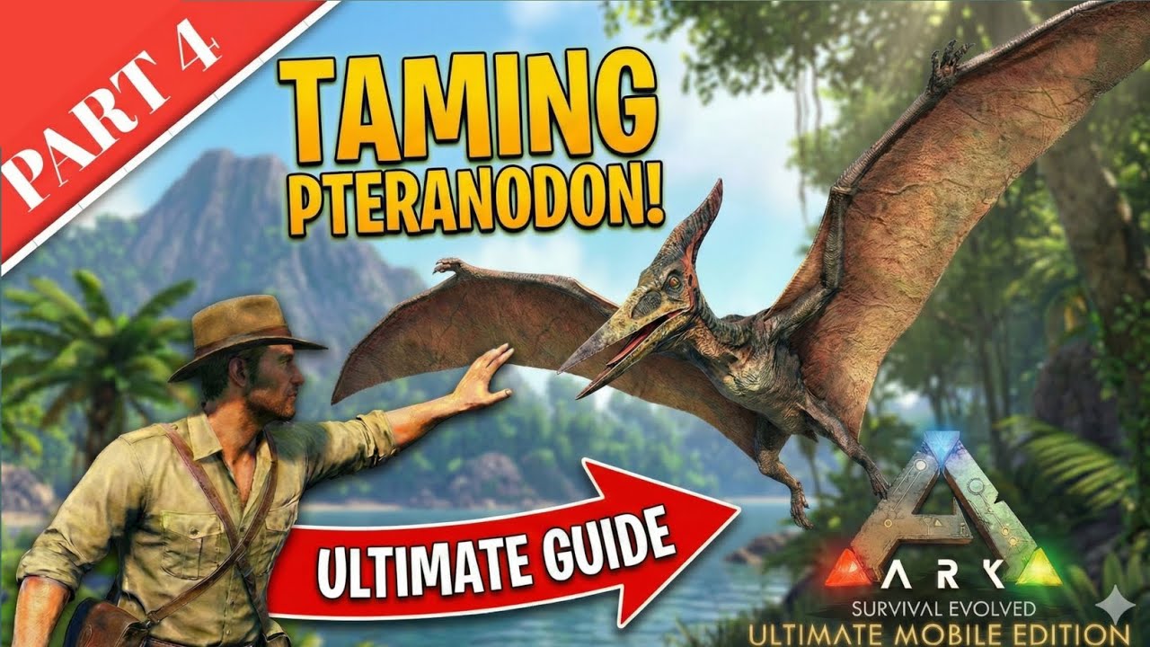 Taming My First Flying Dino 150 Level  Ark Mobile Ultimate Edition Hindi  Gameplay Part 4