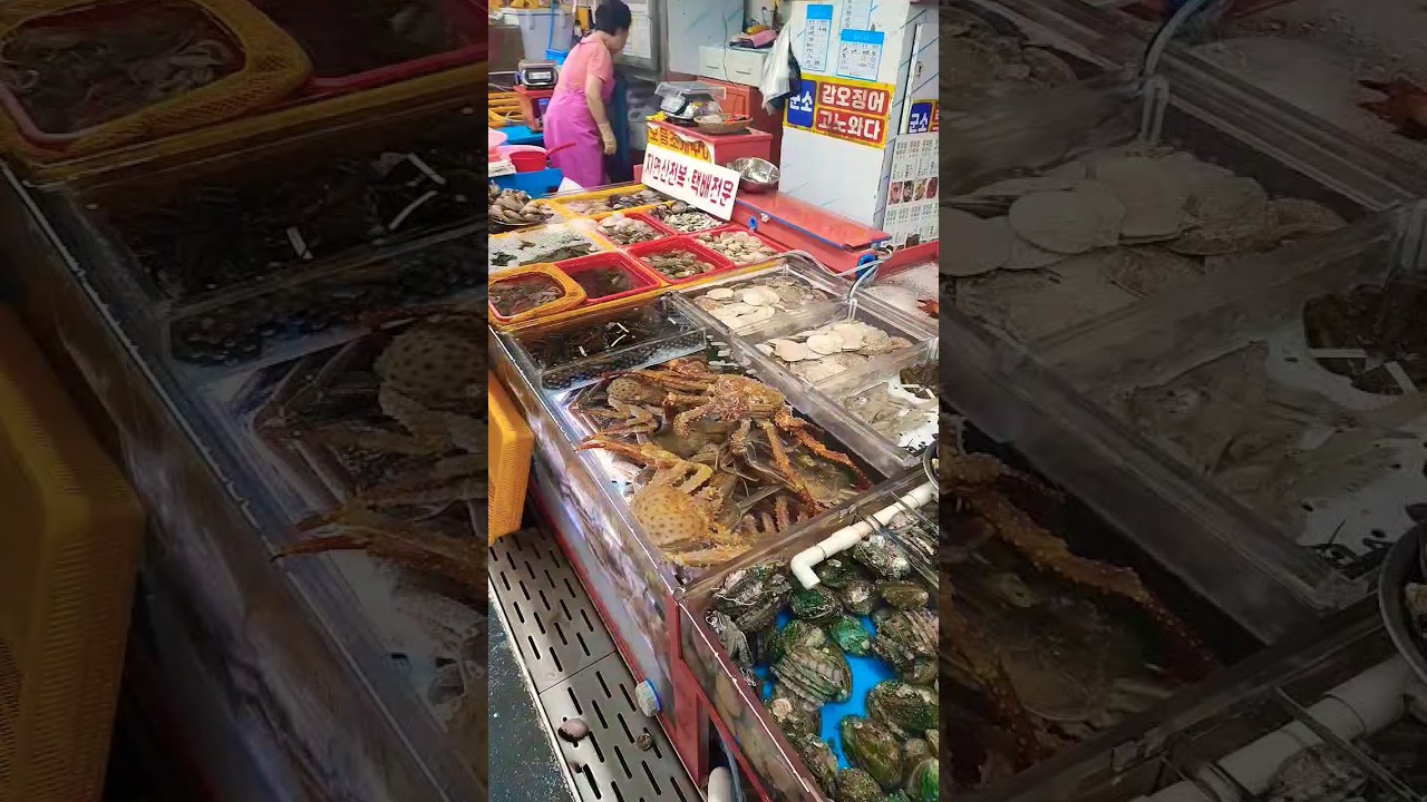 РЫНОК МОРЕПРОДУКТОВ В ПУСАНЕ #чагальчи #자갈치시장 #пусан