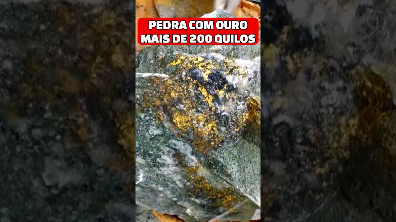 PEDRA COM OURO MAIS DE 200 QUILOS #pedraspreciosas #pedras #gemstones #ouro #gold #rochas