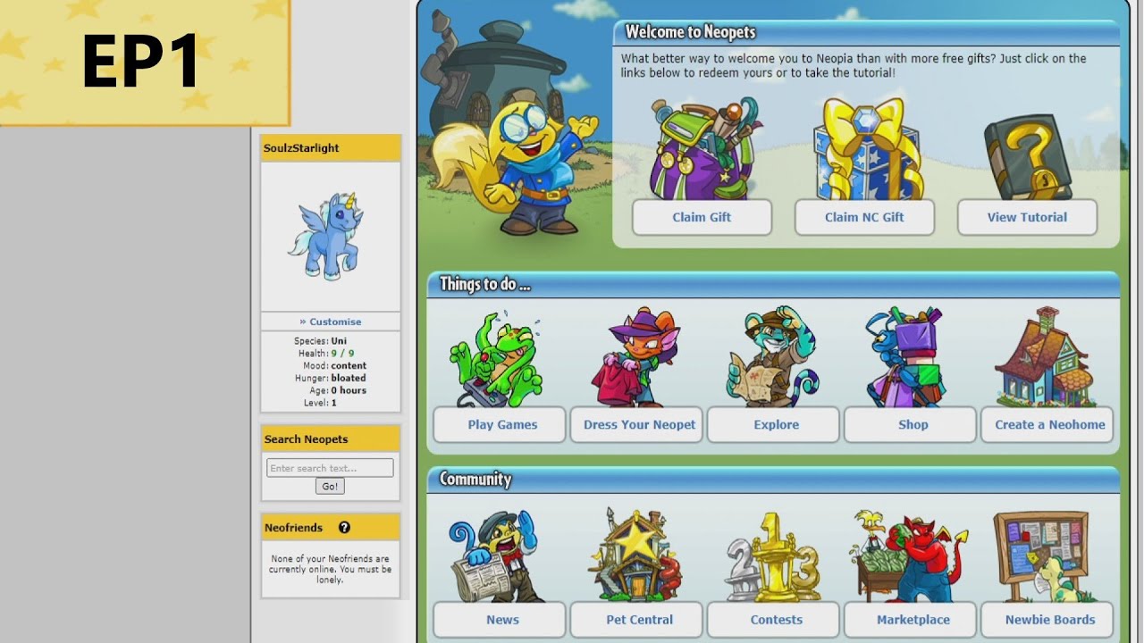Neopets EP1: Day 1 - A Neostalgia in 2022