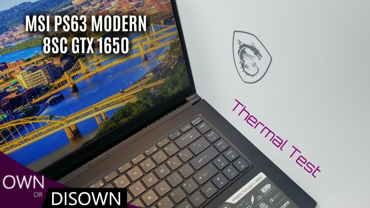 MSI PS63 Modern 8SC - GTX 1650 Max Q - Thermal Test & 1st Look