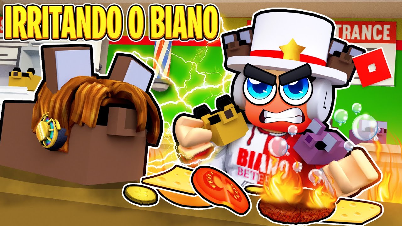 Virei Ratinho pra Irritar meu Pai na Hamburgueria Maluca😂Cook Burguers Roblox