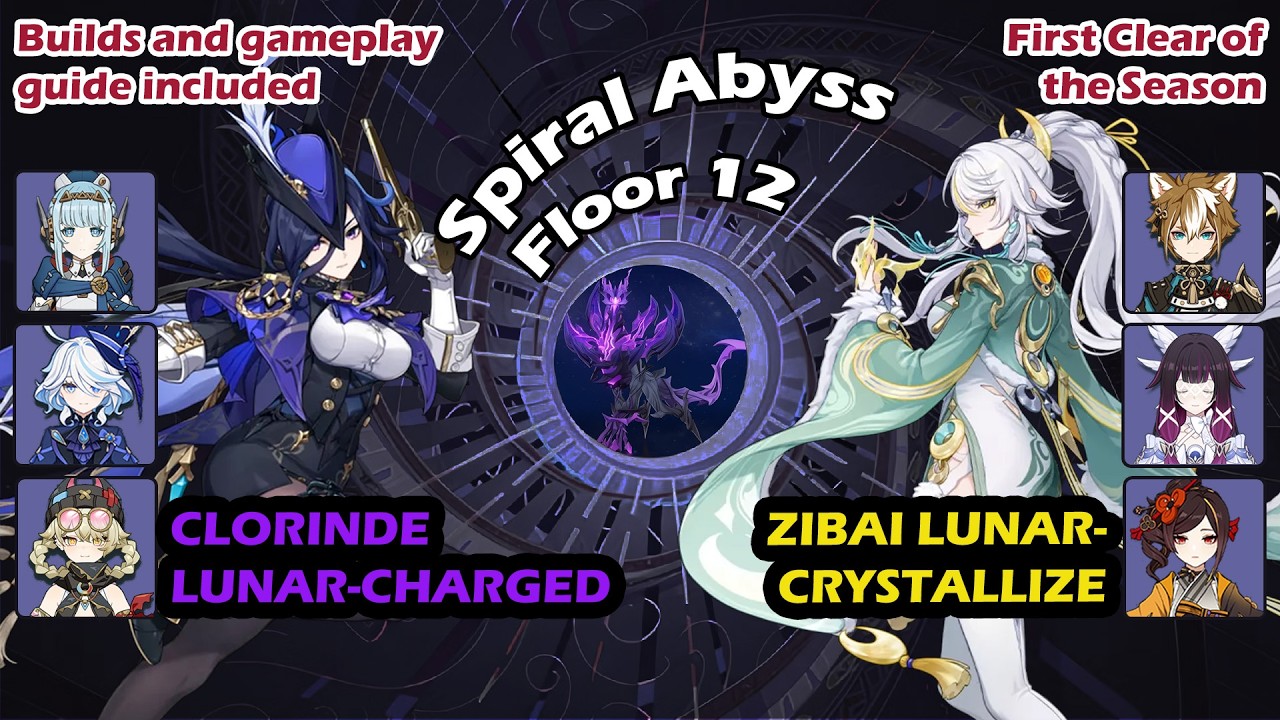 (6.3) Clorinde Lunar-Charged, Zibai Lunar-Crystallize - NEW Genshin Impact Spiral Abyss Floor 12