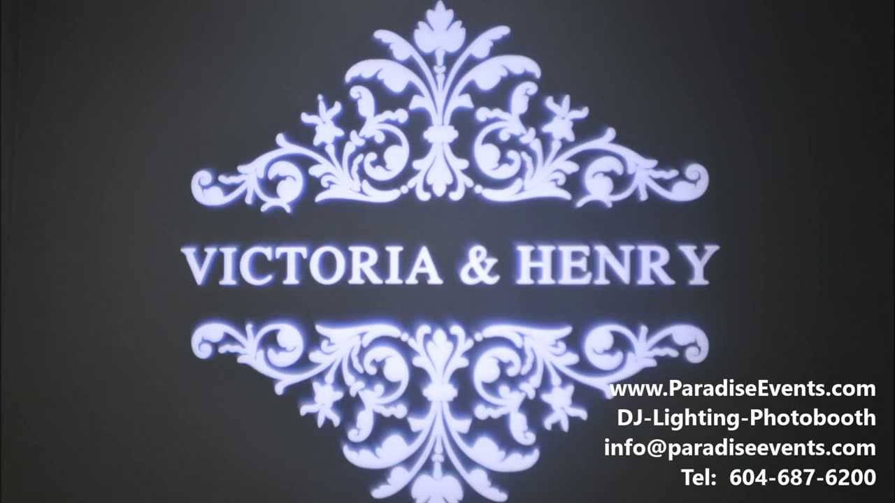 Monogram Gobo Projection Lighting Rental Wedding lighting ideas theme party lights