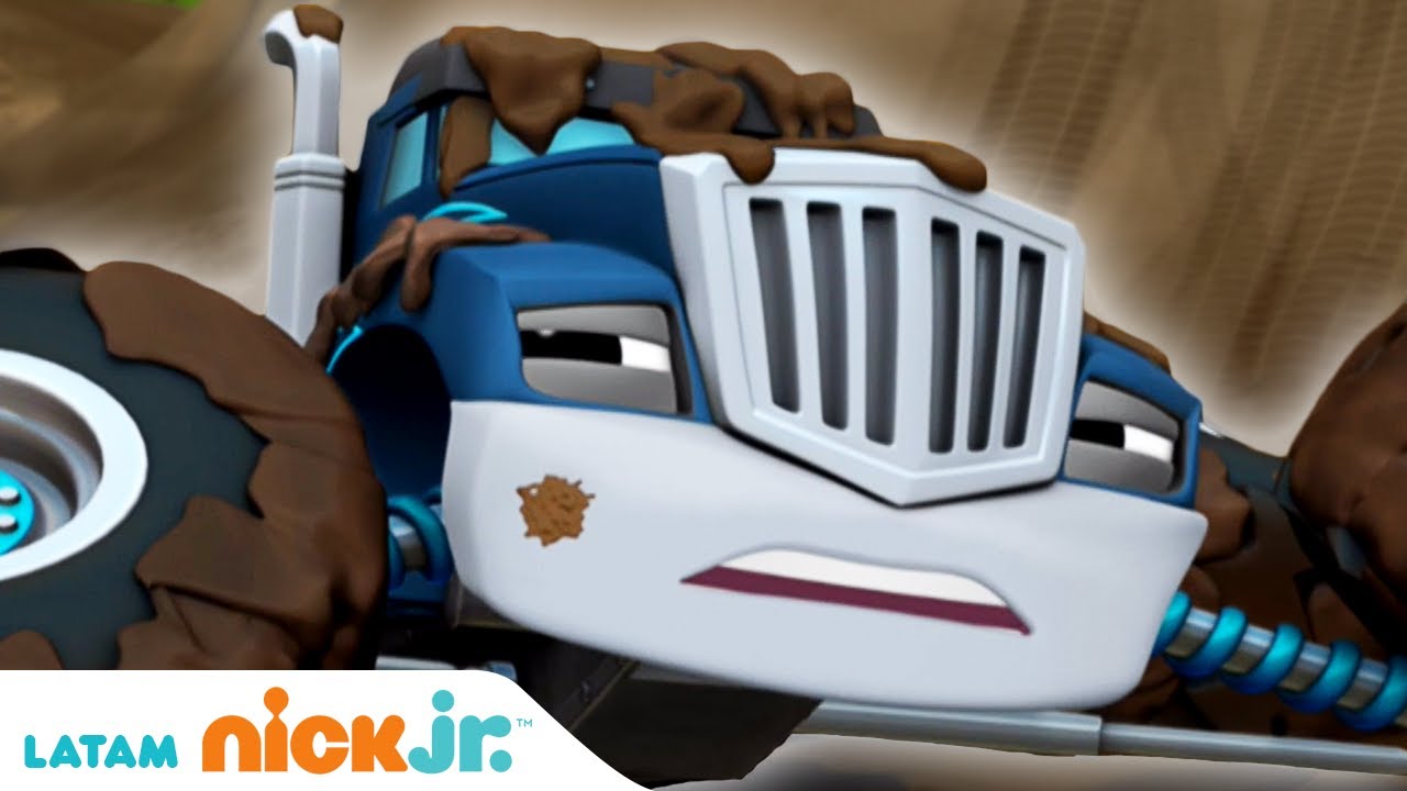 Blaze and the Monster Machines | Problemas en el Lavadero de Camiones | Nick Jr.