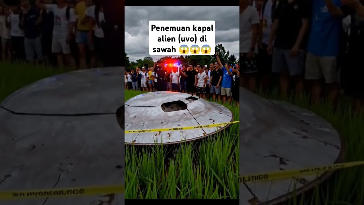 detik detik terekamnya pesawat ufo diatas hamparan sawah 😱 