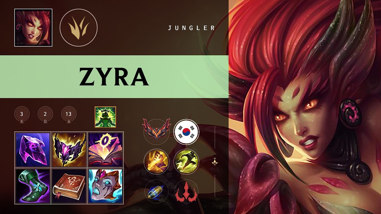 Zyra Jungle vs Jayce - KR Grandmaster Patch 26.09