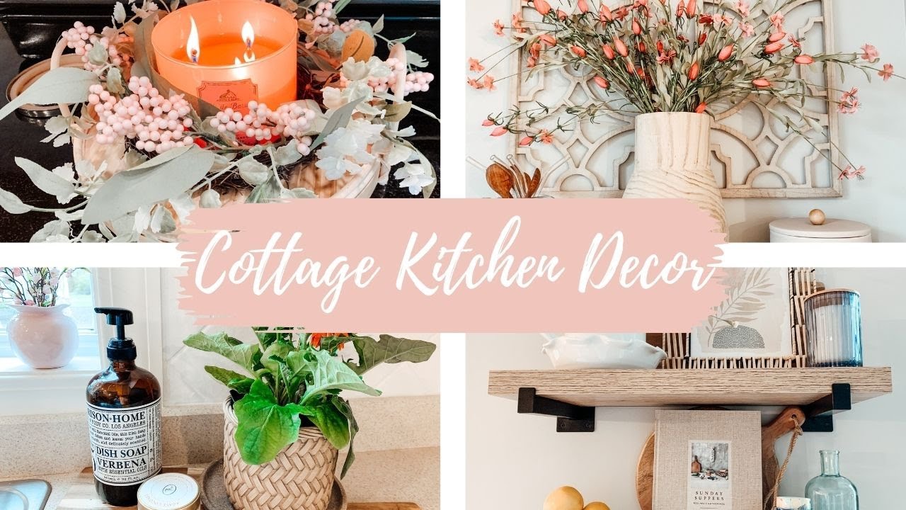 COTTAGE STYLE SPRING KITCHEN DECORATE WITH ME | COTTAGE KITCHEN SPRING DECOR IDEAS
