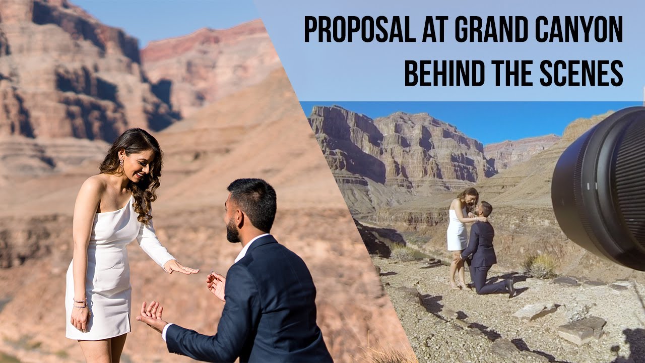 Proposal at Grand Canyon by Helicopter Ride - Photography Engagement Session Behind The Scenes