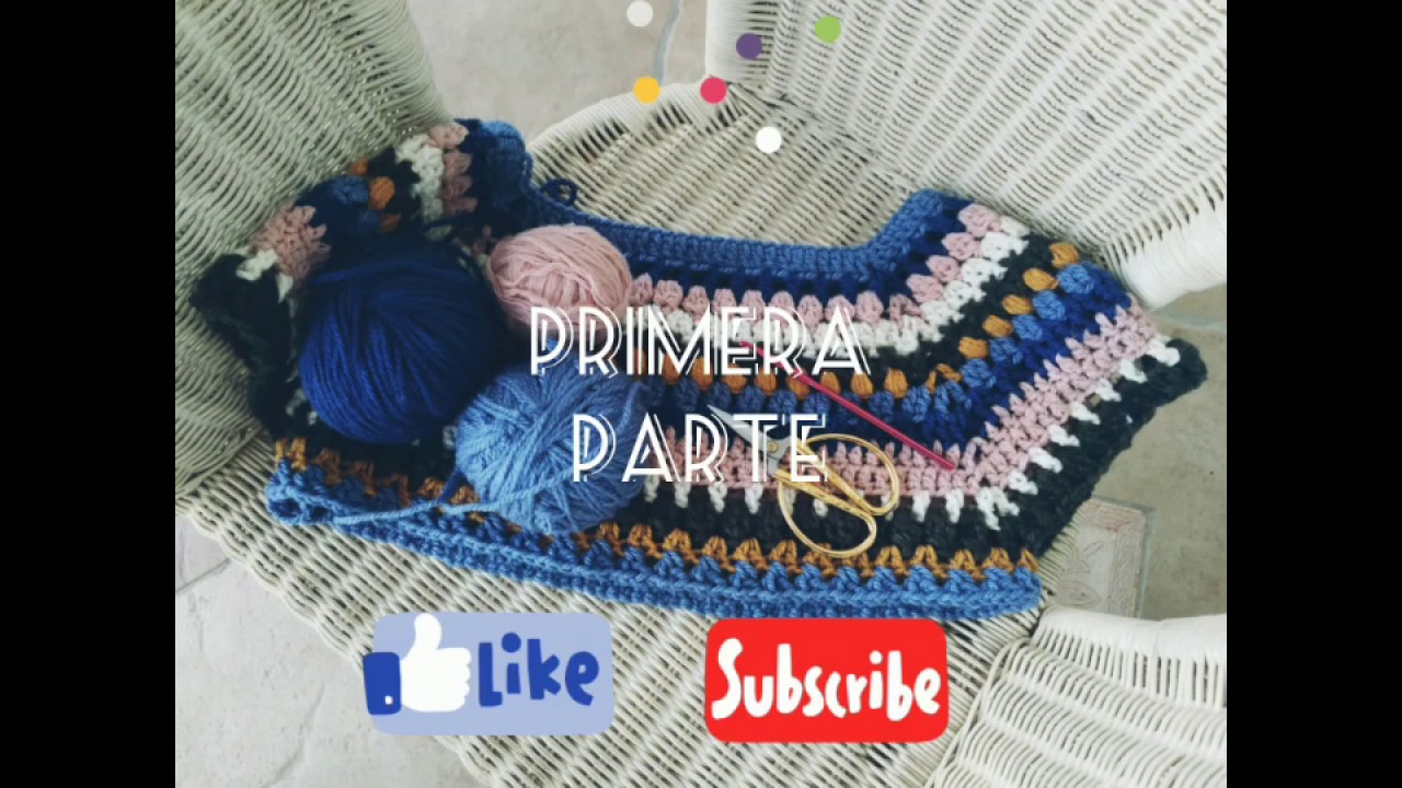 Jersey Multicolor Multi técnicas PRIMERA PARTE ( todas las tallas) hecho a crochet