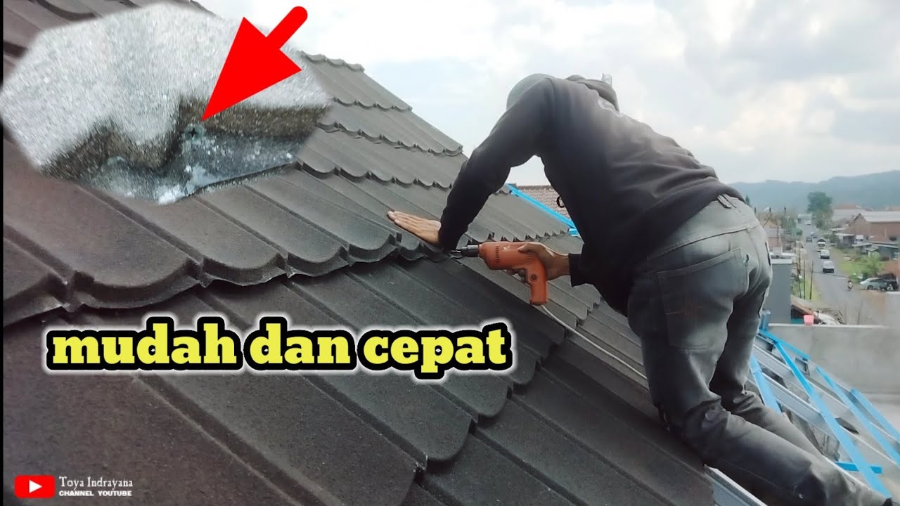 CARA MEMASANG GENTENG METAL PASIR YANG BENAR
