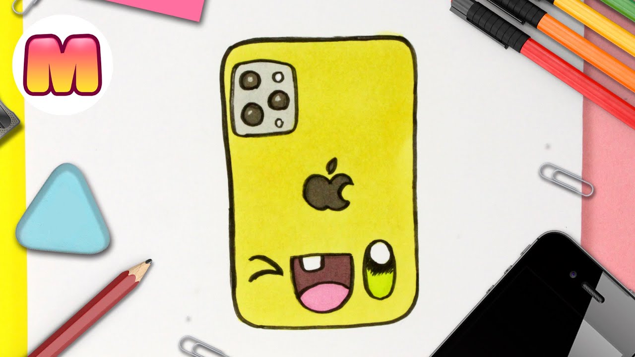 Como dibujar un IPHONE 12 kawaii 🔥