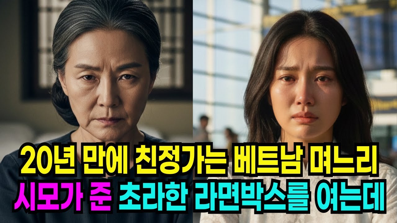 베트남 며느리가 20년 만에 친정 가는데 시어머니가 준 것은 라면 한 박스가 전부? 마을 사람들 손가락질 비웃음 샀지만, 상자 속 정체에... 모두가 경악했다.