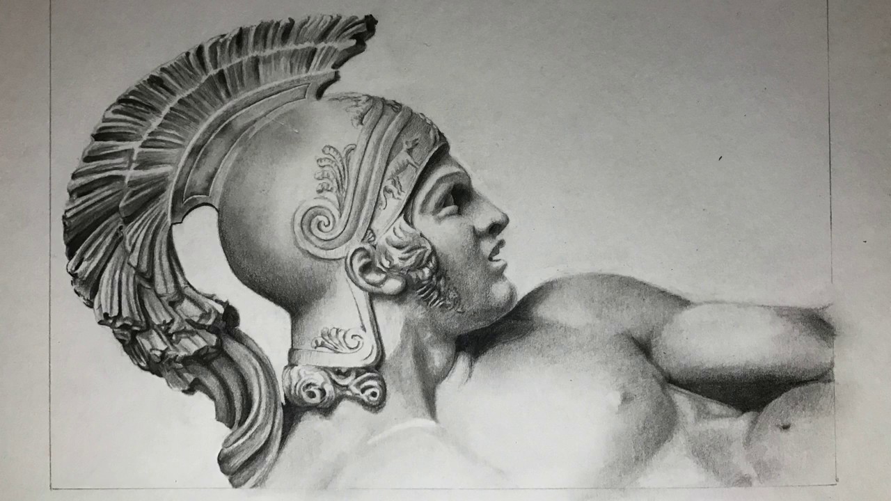 DRAWING - ROMAN STATUE