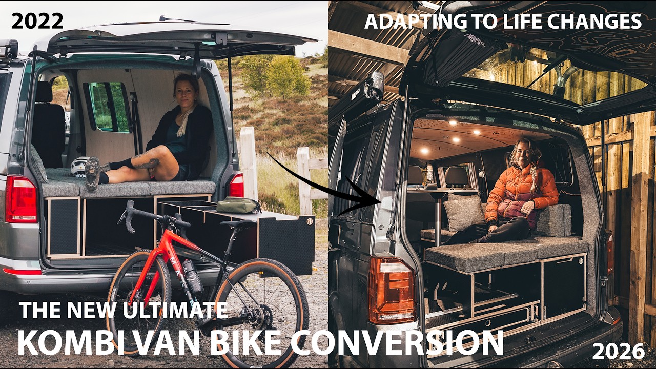 Новый, первоклассный кемпер VW T6 Kombi для переоборудования в велосипедный фургон | Полная перес...