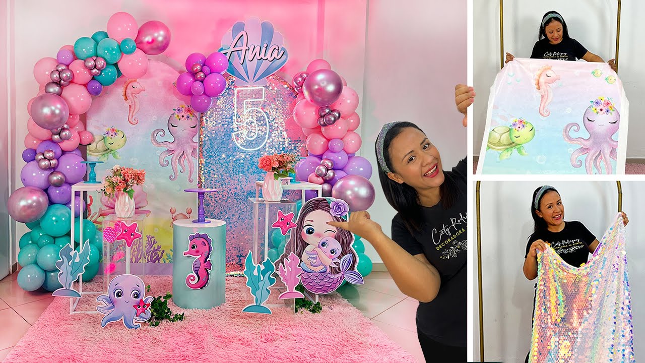 Como hacer un Arco de Globos 🎉Decoración Sirenita🎉