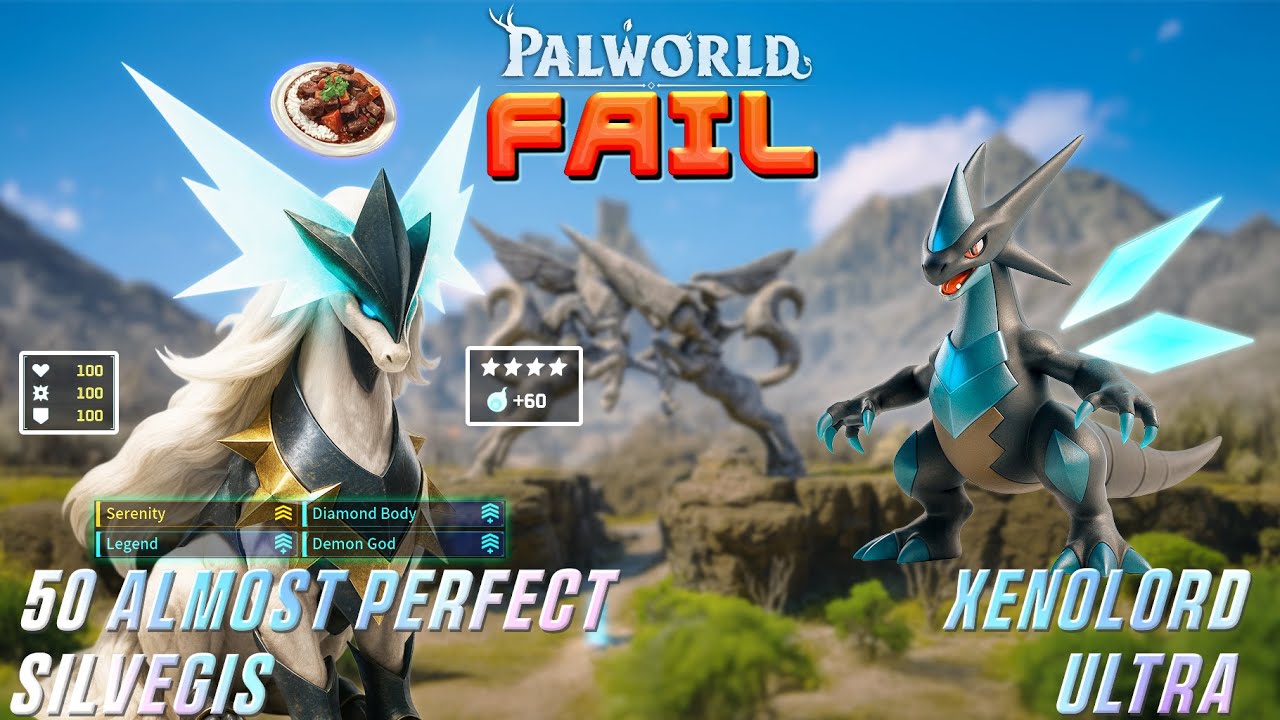 Palworld: 50 Almost Perfect Silvegis vs Xenolord Ultra failed