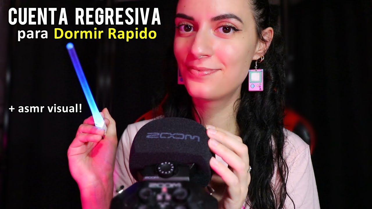 ASMR español CUENTA REGRESIVA cerca del micro y asmr visual❤️ (Luz baja!)