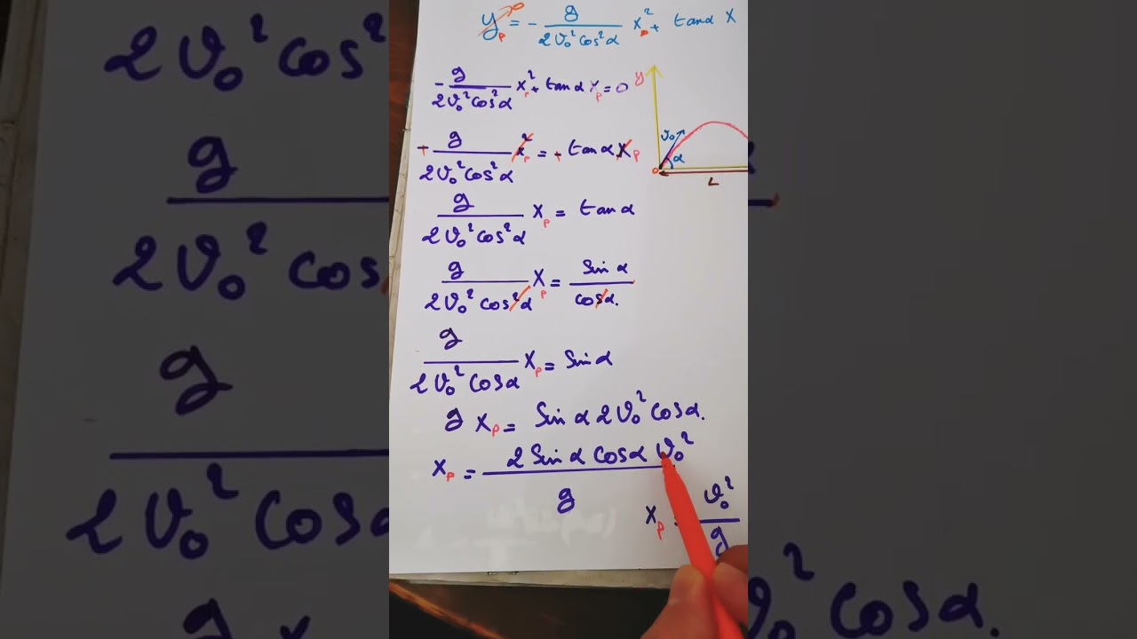 لمذا يجب ان تكون زاوية القذف = °45  لتبلغ القذيفة أقصى مداها ؟ 🤔