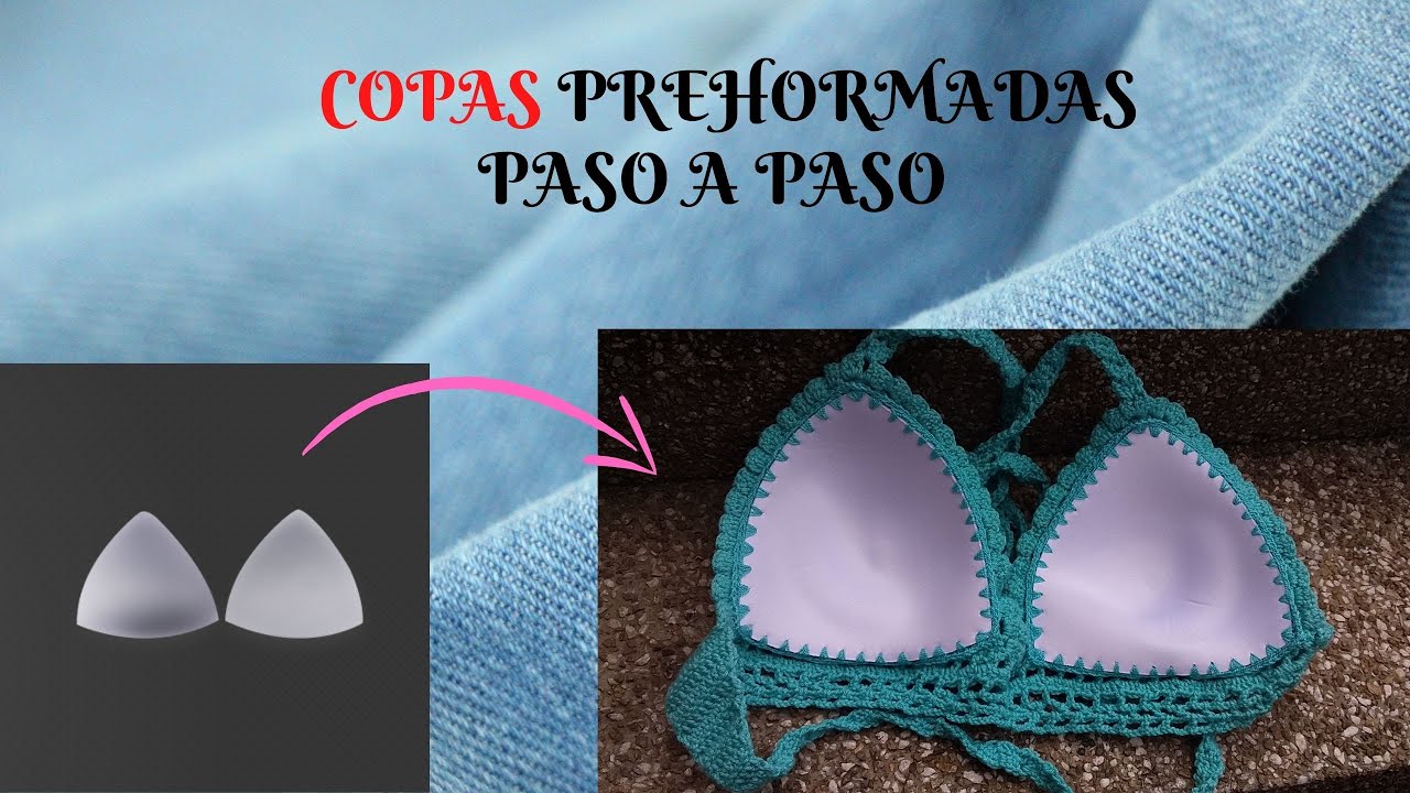 Como Forrar Y Poner  Copas Prehormadas En Crochet Paso A Paso