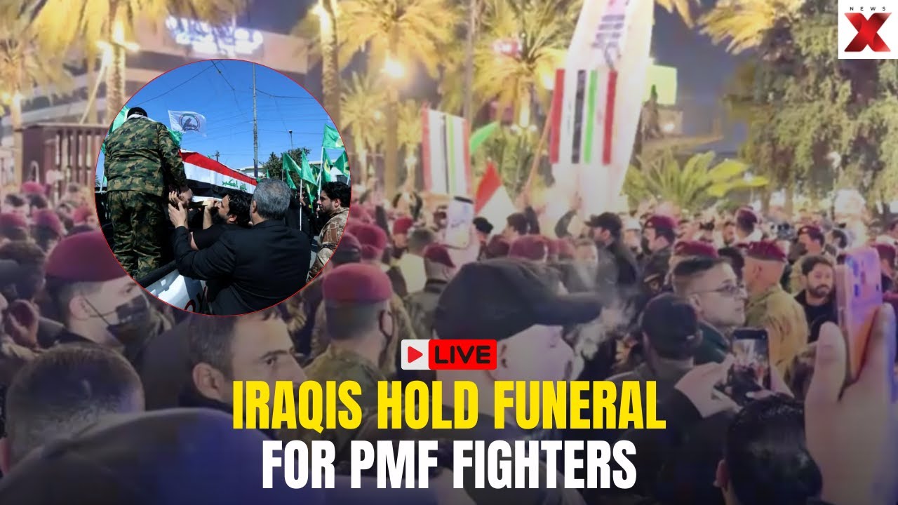 Iraq Funeral LIVE: Crowds Gather for Funeral of PMF Members Killed in Strikes