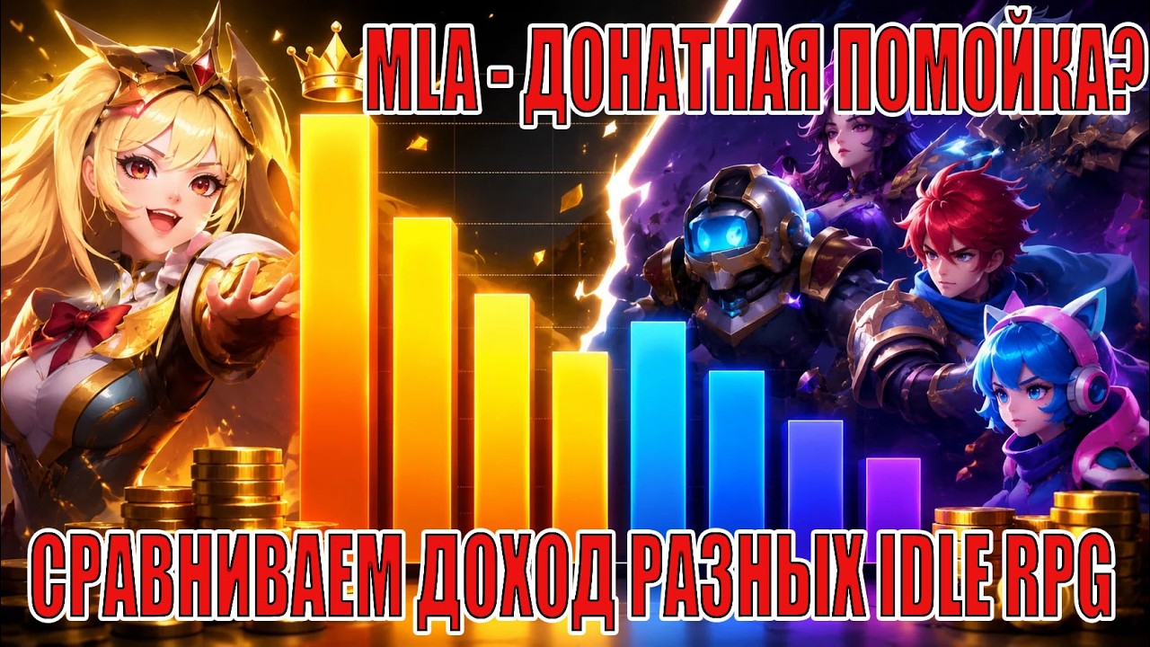 MLA ДОНАТНАЯ ПОМОЙКА? СРАВНИВАЕМ ДОХОДЫ РАЗНЫХ IDLE RPG