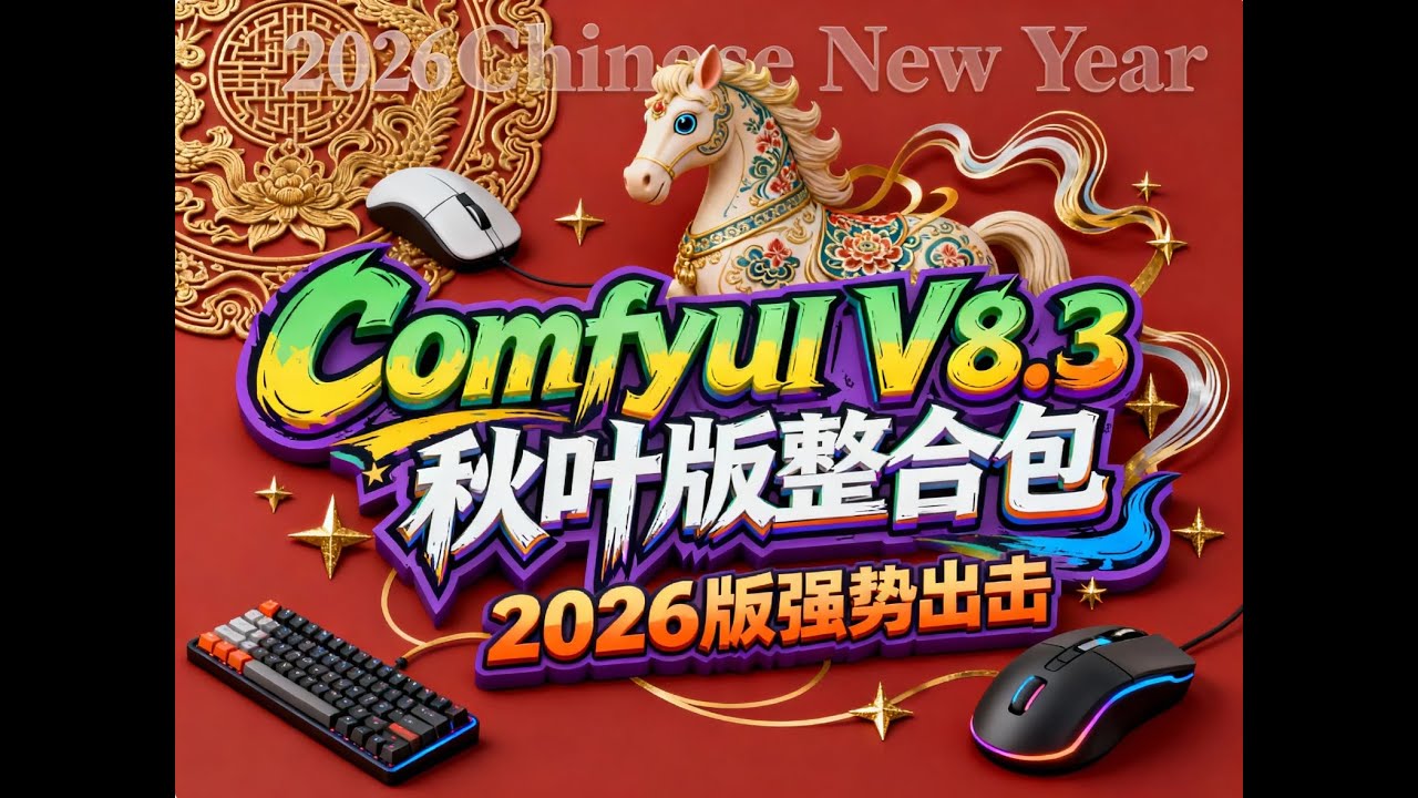 【ComfyUI整合包】2026最新ComfyUI V8.3无偿分享！支持20-50系N卡，Win版解压即用，中文全套工作流带走，不谢！Mac需要自己下载官版