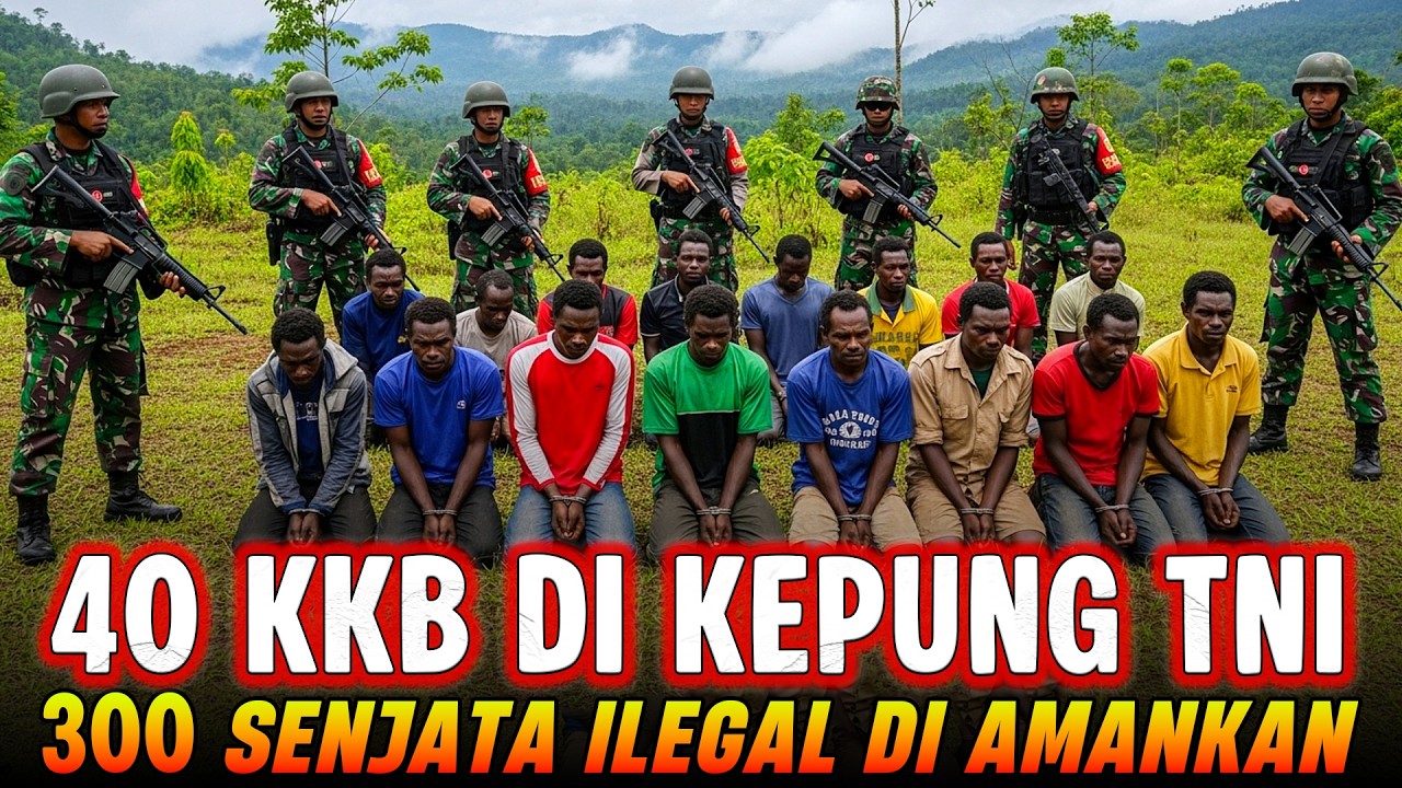 300 SENJATA ILEGAL DI AMANKAN TNI‼️40 KKB BERHASIL DI KEPUNG DI MARKASNYA‼️