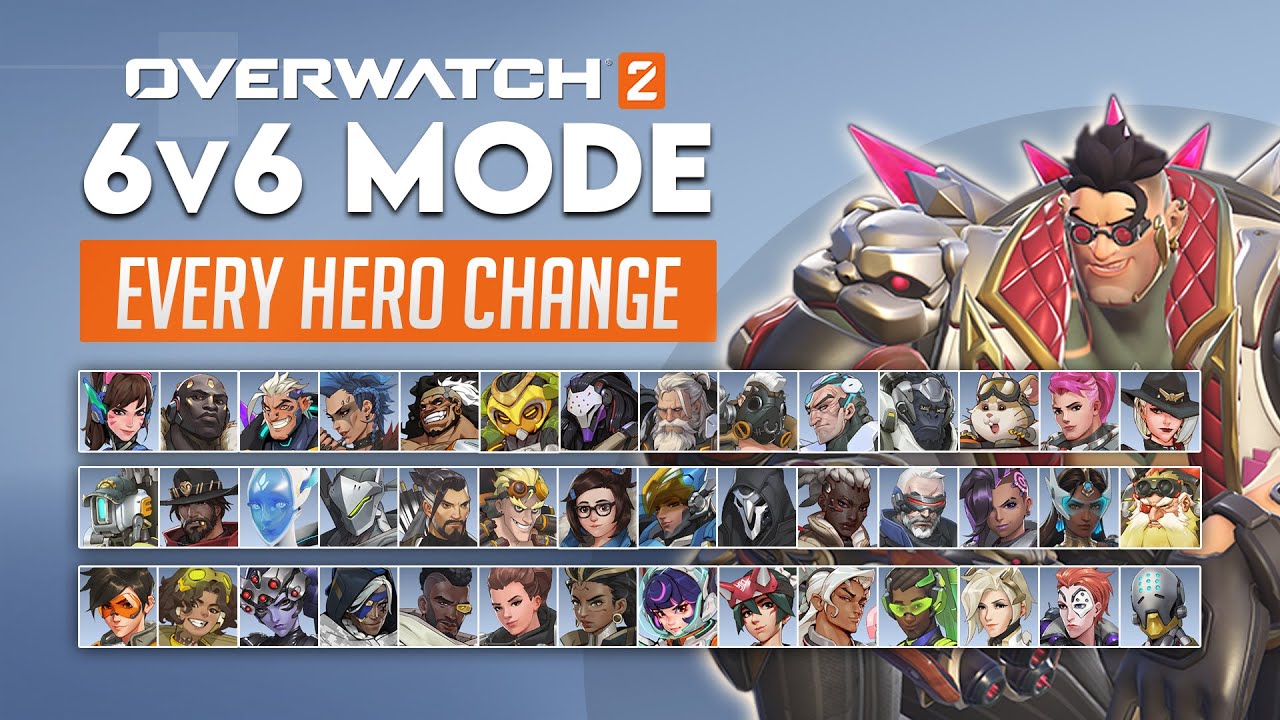 Overwatch 2 - EVERY HERO CHANGE for the Official 6v6 Mode