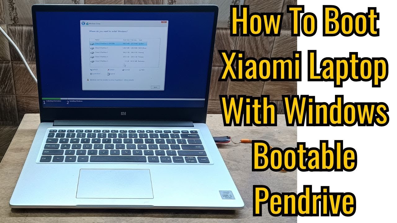 How To Boot Xiaomi Laptop With Windows Bootable Pendrive || Pendrive Se Mi Laptop Boot Kaise Kare ||