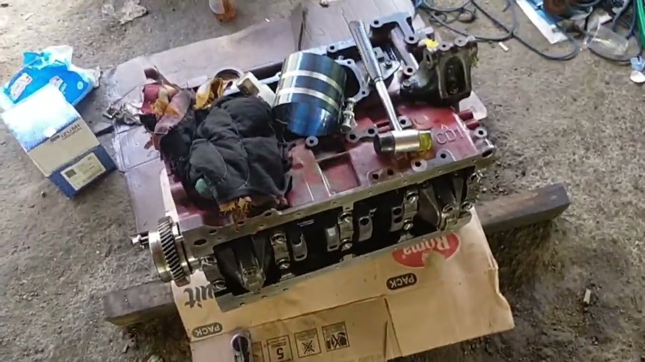 Bongkar Engine kobelco SK 200-8 lagi. Penyebab engine Kobelco knocking. how over haul engine?