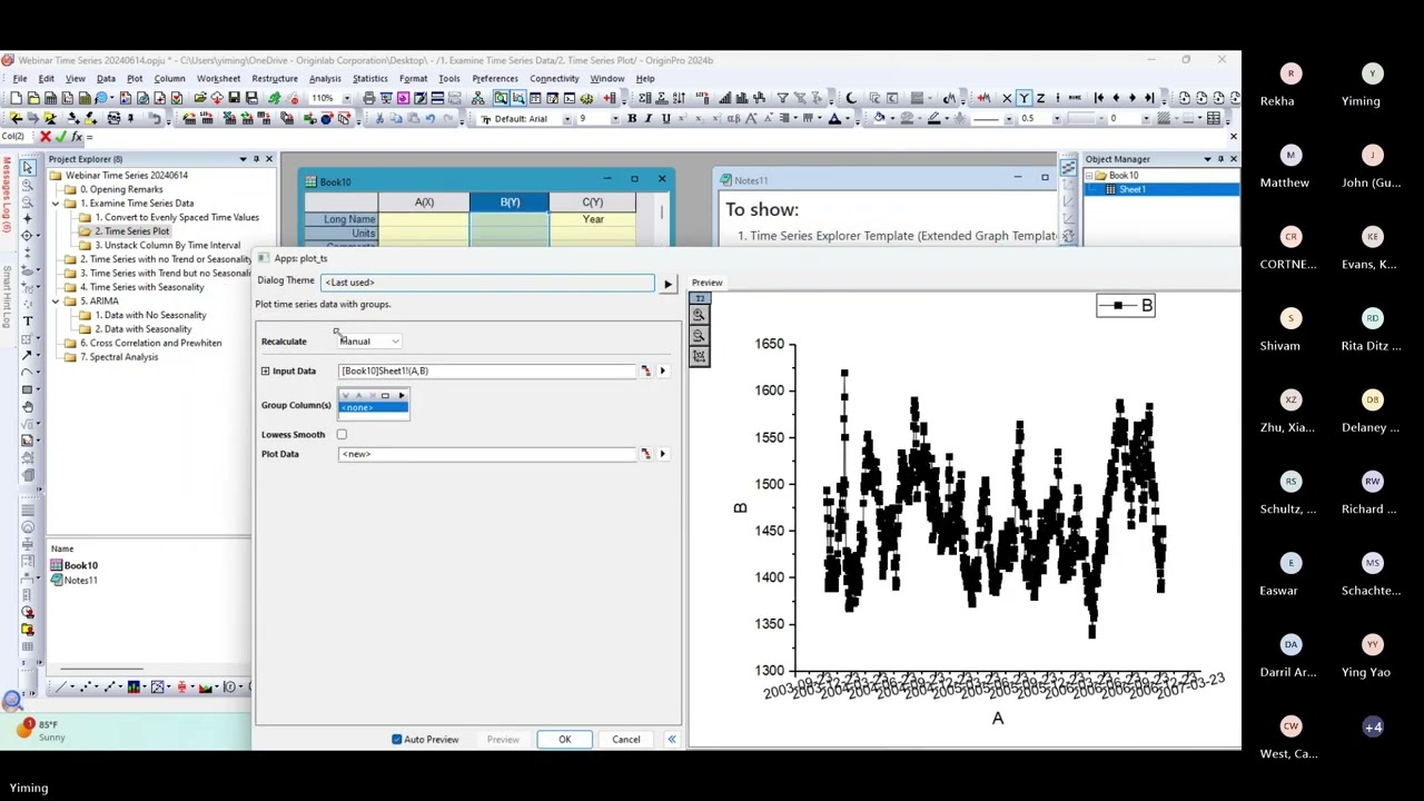 Graphing and Analyzing Time Series Data (Webinar)