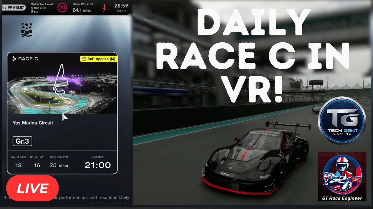 GT7: Yas Marina in VR using GT Race Engineer!