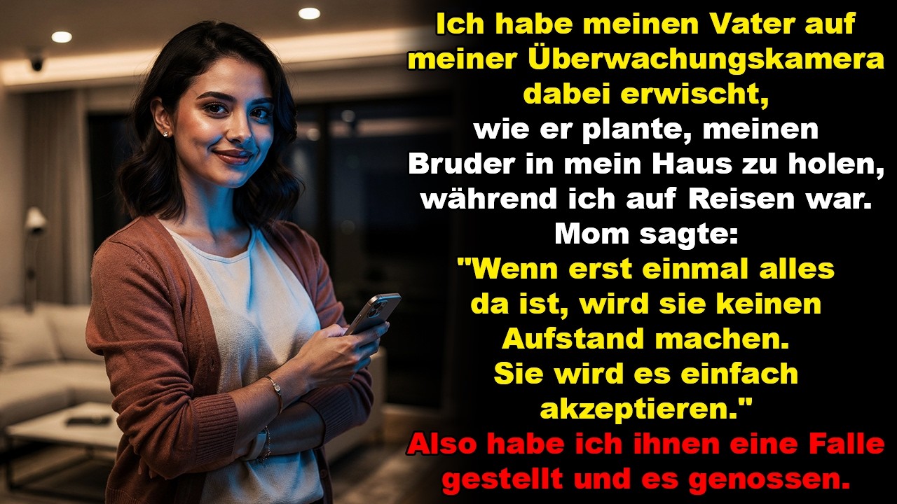 Ich habe meinen Vater auf meiner Überwachungskamera dabei erwischt, wie er plante ...