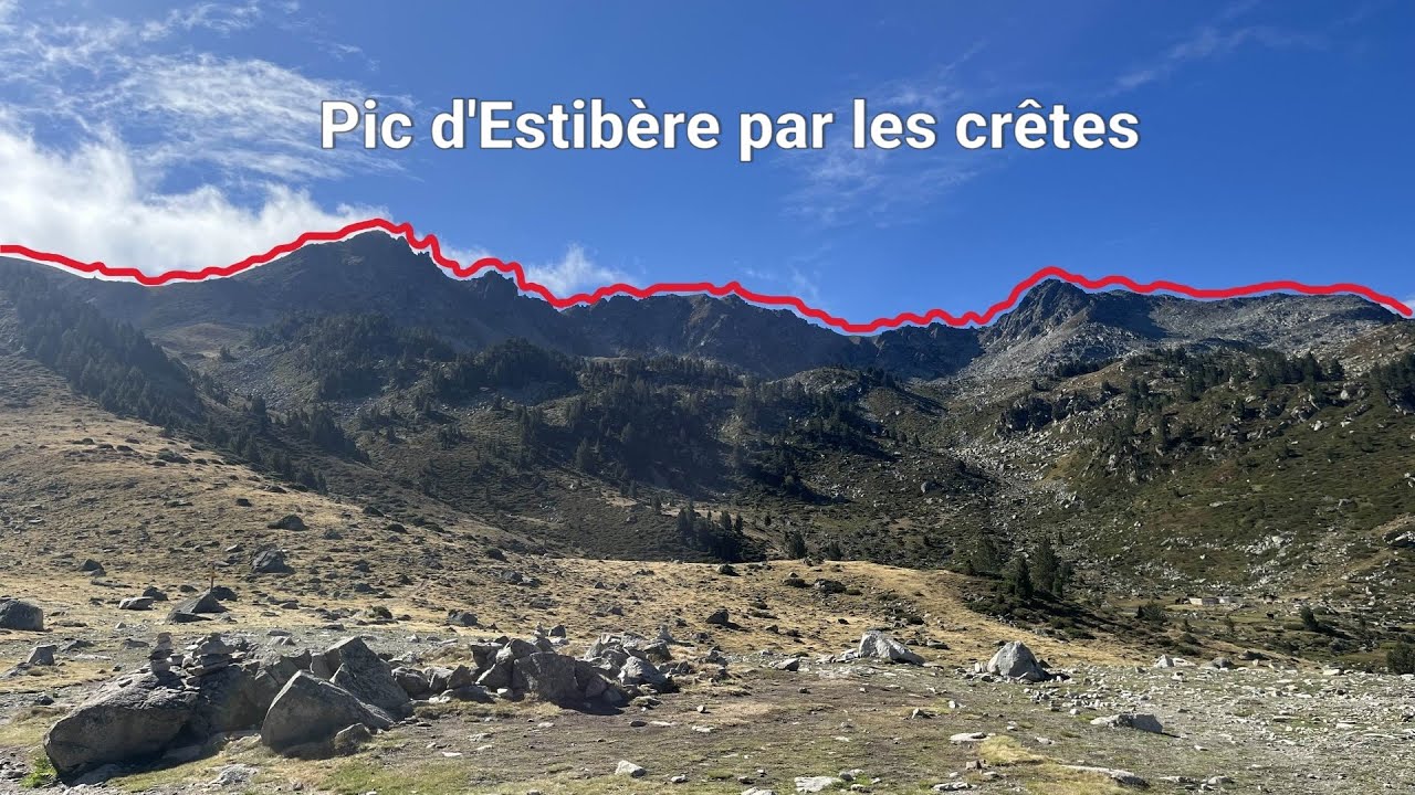 Pyr&eacute;n&eacute;es -  Pic d'Estib&egrave;re par les cr&ecirc;tes